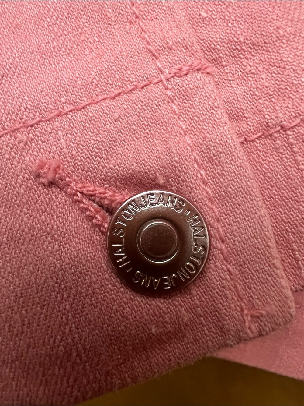 Halston Jeans pink denim skirt, vintage, NWOT - Picture 8 of 15